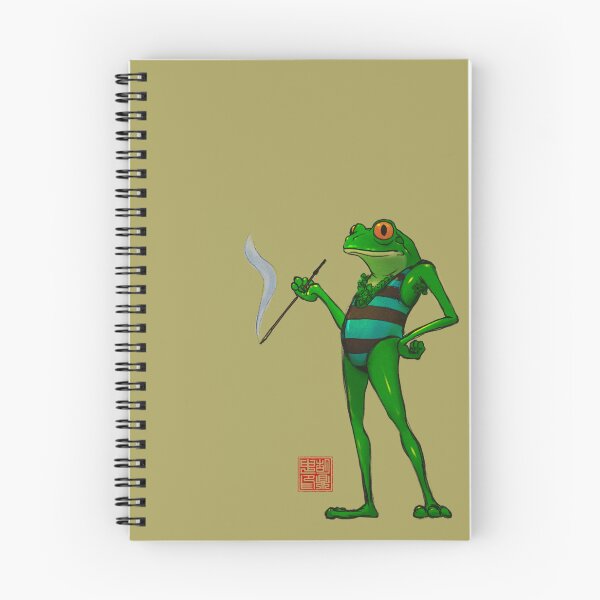 Item preview, Frog Smoking in Swimsuit designed and sold by DingHuArt.