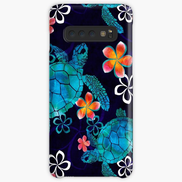 Meeresschildkröte mit Blumen Samsung Galaxy Leichte Hülle