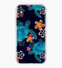 Sea Turtle with Flowers iPhone Case