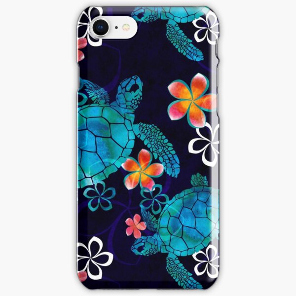 Sea Turtle with Flowers iPhone Snap Case