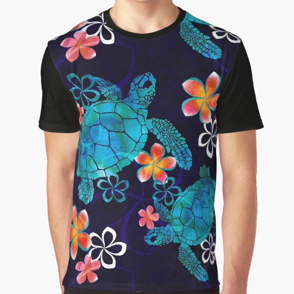 Aperçu de l'œuvre Tortue de mer avec des fleurs créée et vendue par kreinholds.