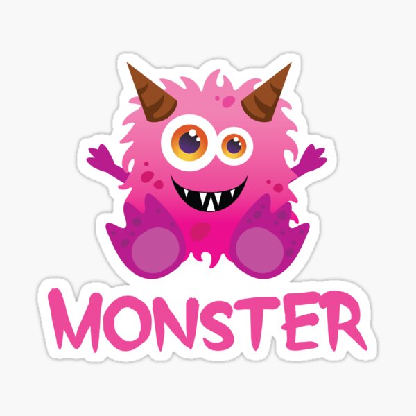 Monster - Pink Child Sticker