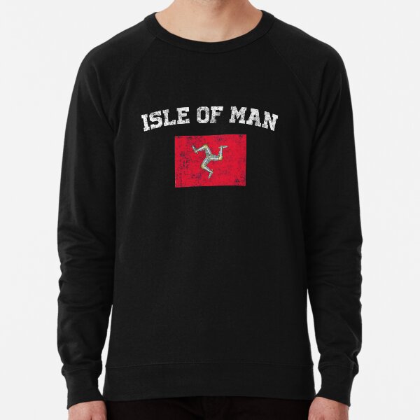 ISLE OF MAN GRUNGE FLAG UNISEX SWEATER TOP ELLAN VANNIN MANX GIFT SHIRT