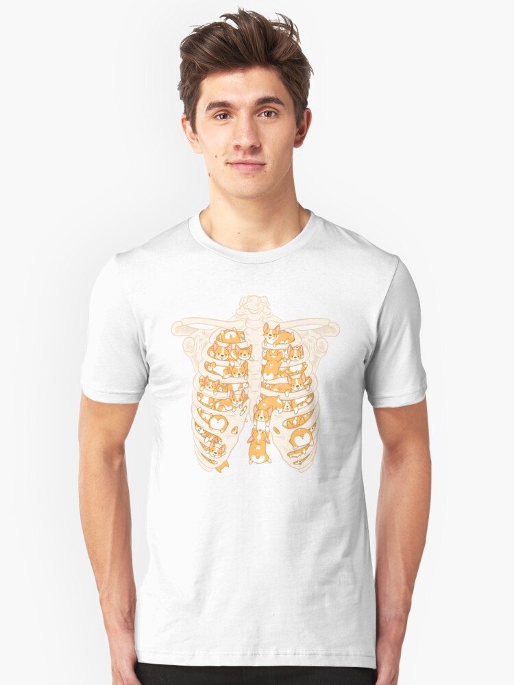 Alternate view of Corgis for Organs Slim Fit T-Shirt