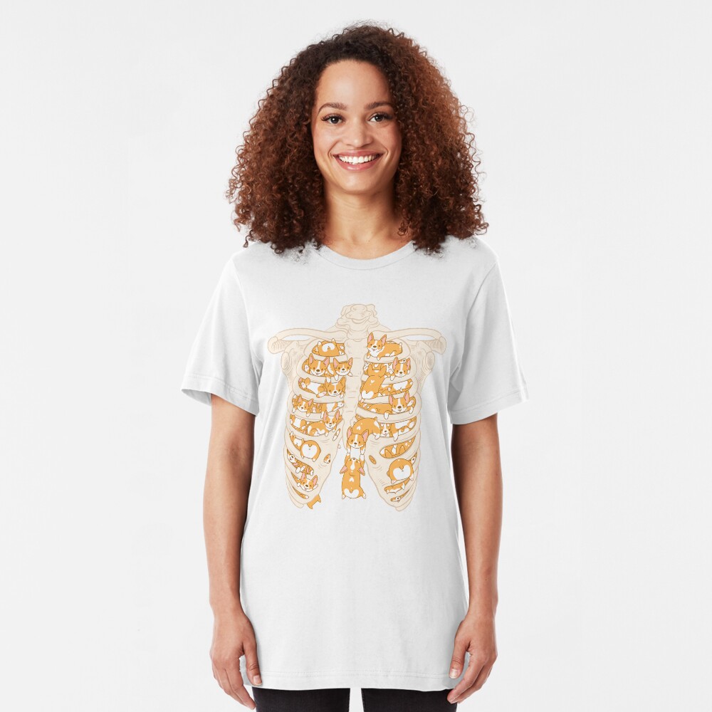 Corgis for Organs Slim Fit T-Shirt