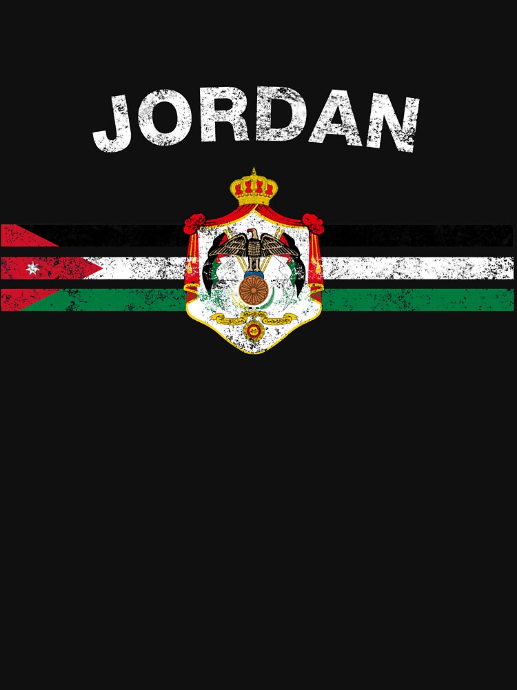 "Jordanian Flag Shirt Jordanian Emblem & Jordan Flag Shirt" Tshirt