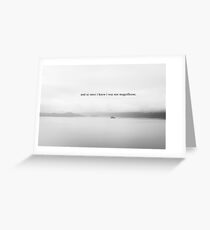 Holocene - Bon Iver Lyrics Greeting Card