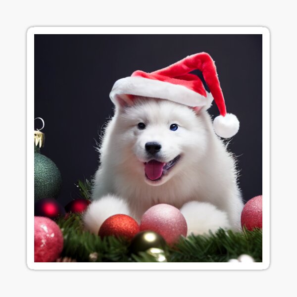 Christmas Samoyed - Perfect For Animal Lovers Sticker