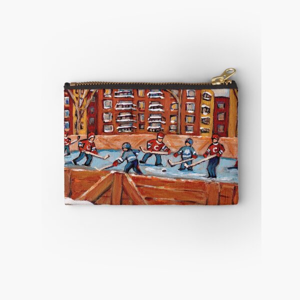 Item preview, CANADIAN WINTER SCENES OUTDOOR HOCKEY GAME BY CANADIAN ARTIST CAROLE SPANDAU designed and sold by Carole  Spandau.