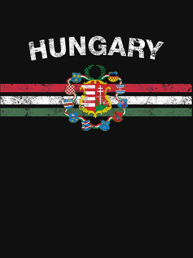 Hungarian Flag Shirt Hungarian Emblem And Hungary Flag Shirt T Shirt For Sale By Ozziwar