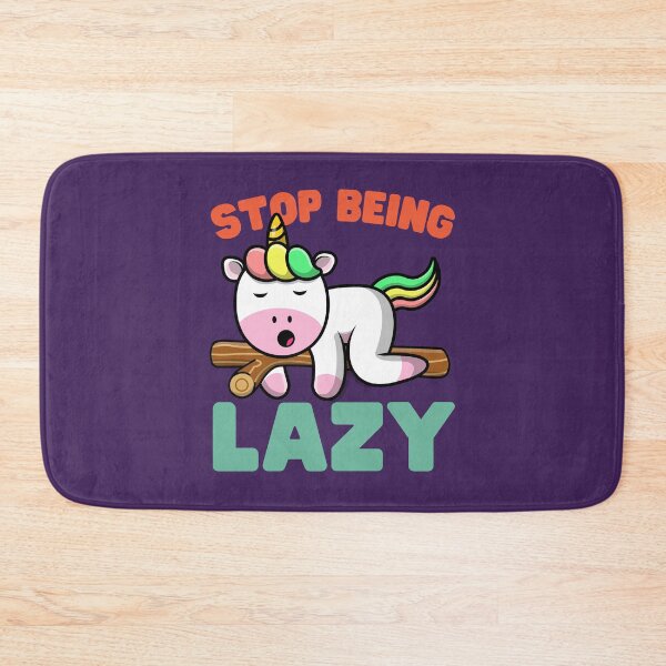 Item preview, Stop Being Lazy: Lazy Unicorn designed and sold by Keep Smiling.