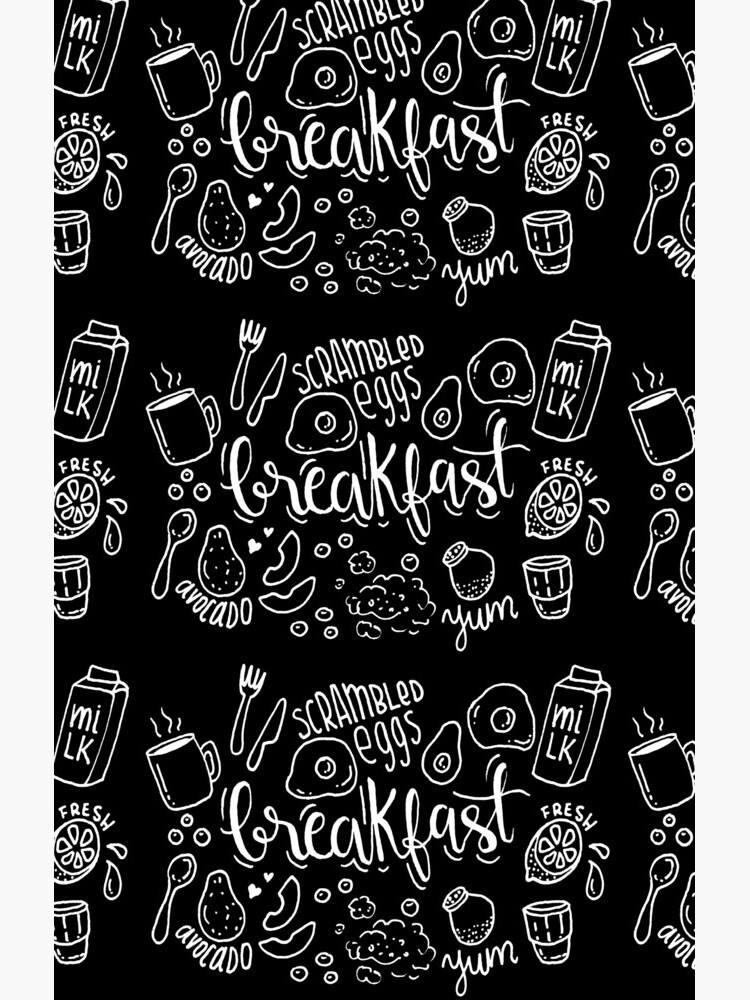 Breakfast - illustrated food pattern by mirunasfia
