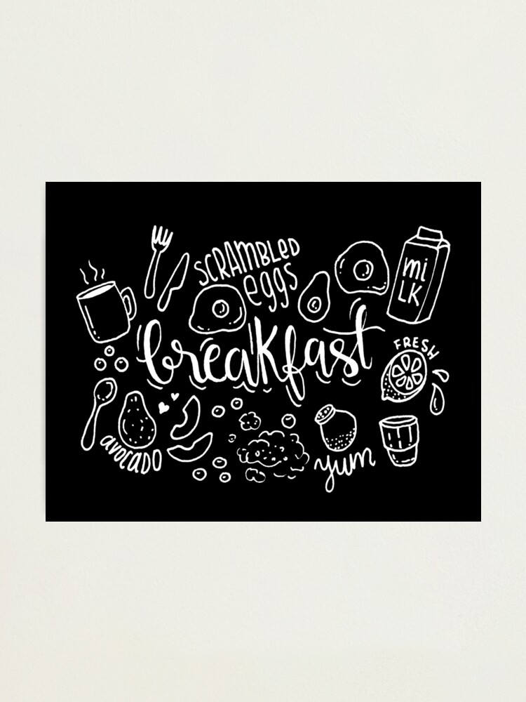 Alternate view of Breakfast - illustrated food pattern Photographic Print
