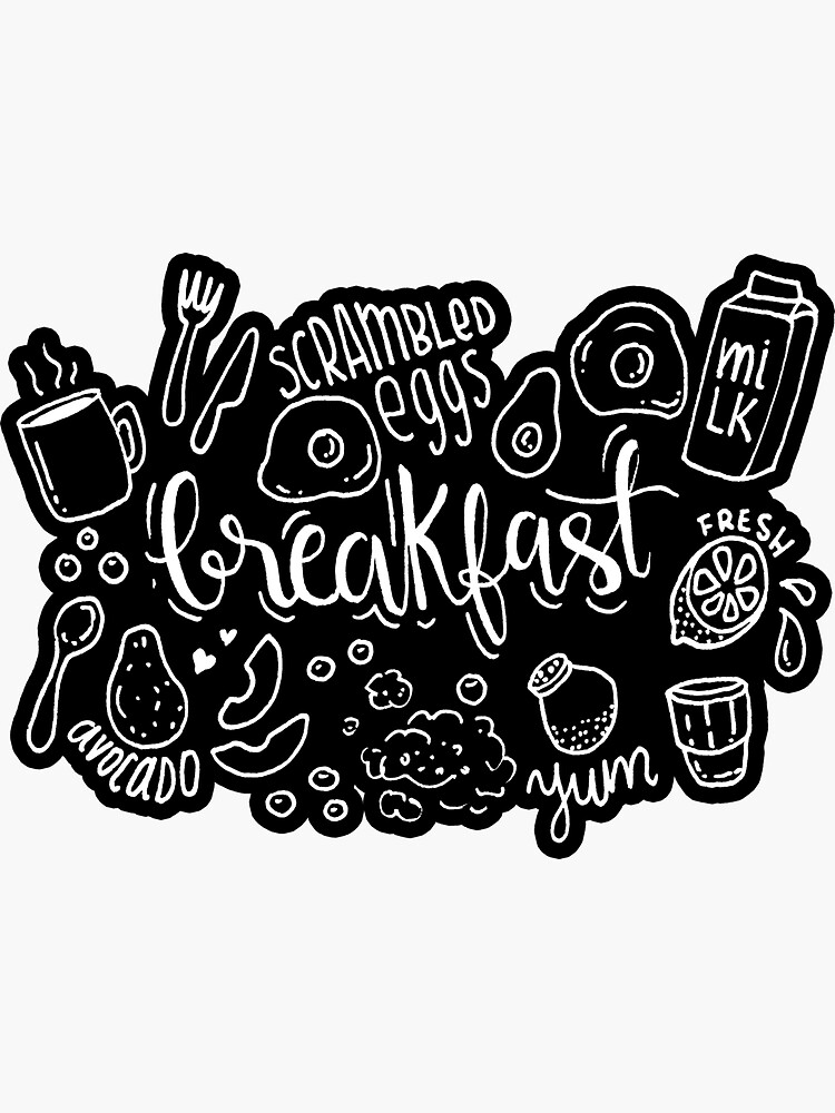 Breakfast - illustrated food pattern by mirunasfia
