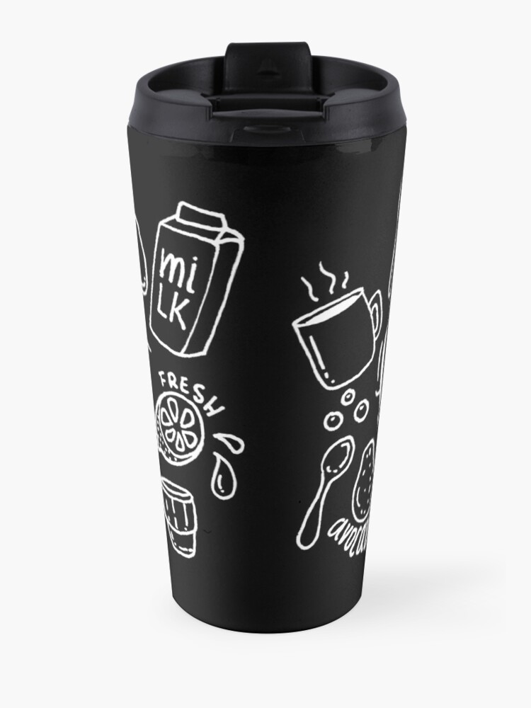 Alternate view of Breakfast - illustrated food pattern Travel Mug