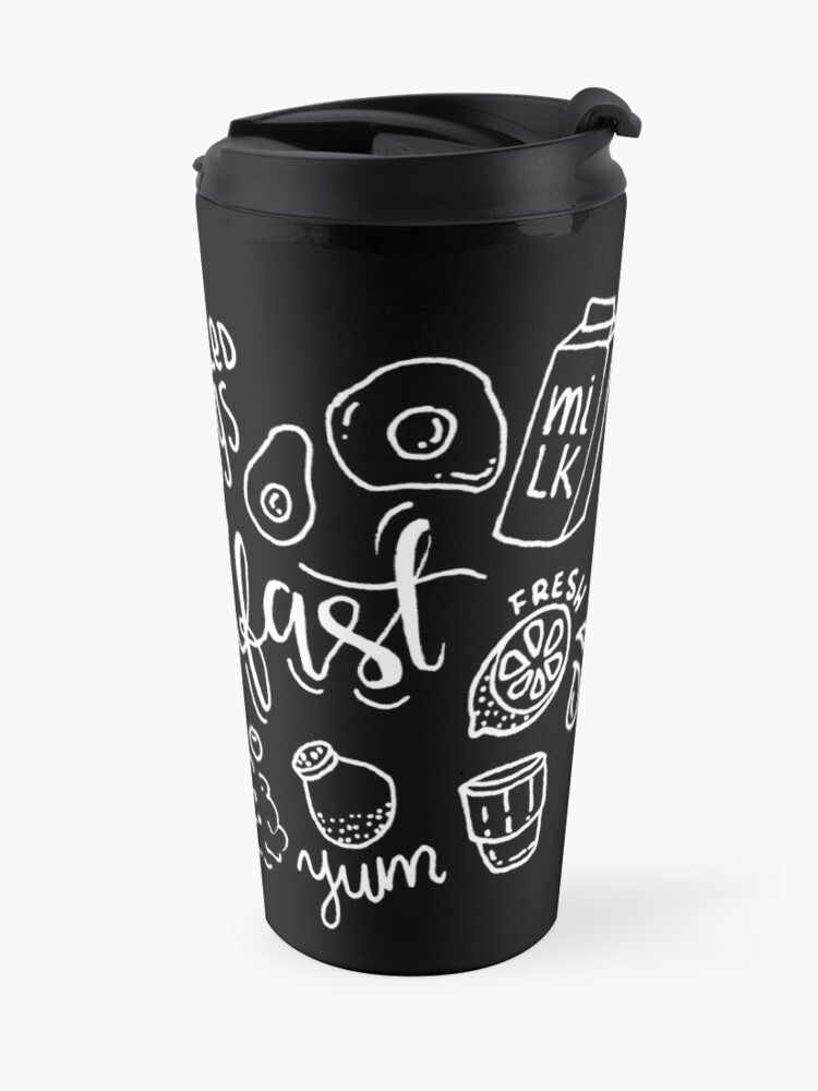 Alternate view of Breakfast - illustrated food pattern Travel Mug