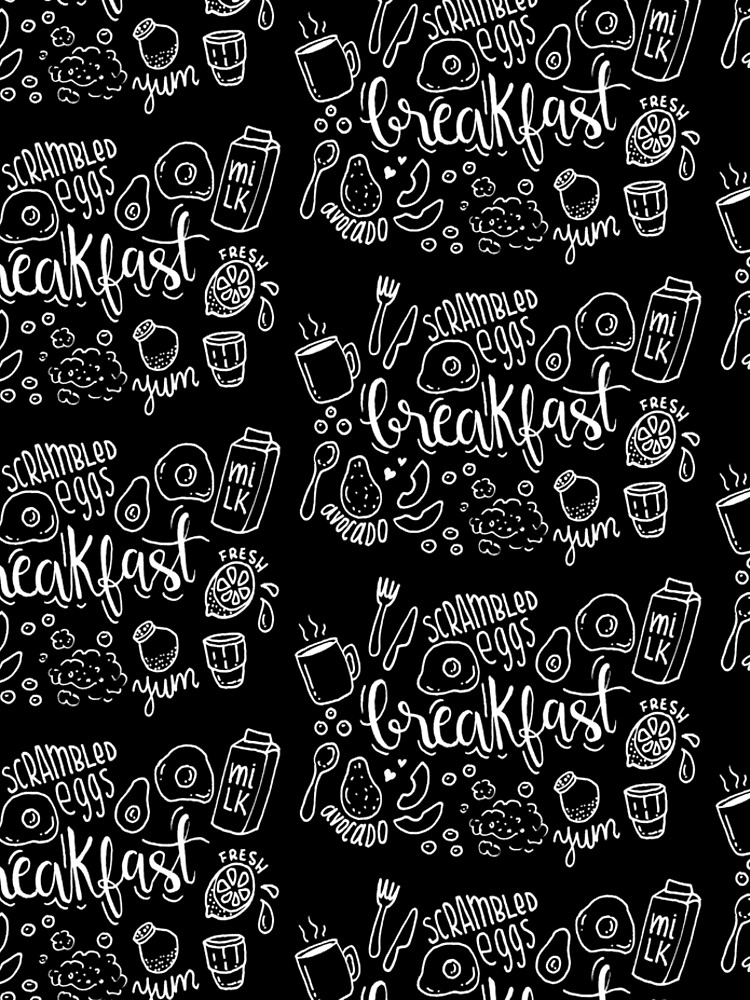 Breakfast - illustrated food pattern by mirunasfia