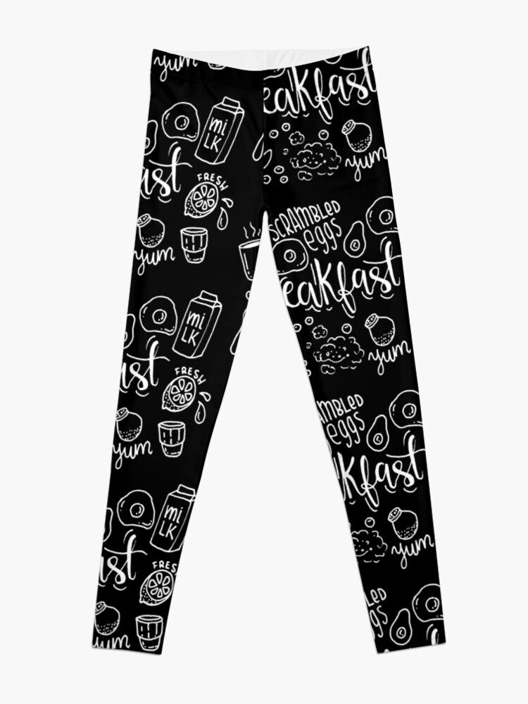Alternate view of Breakfast - illustrated food pattern Leggings
