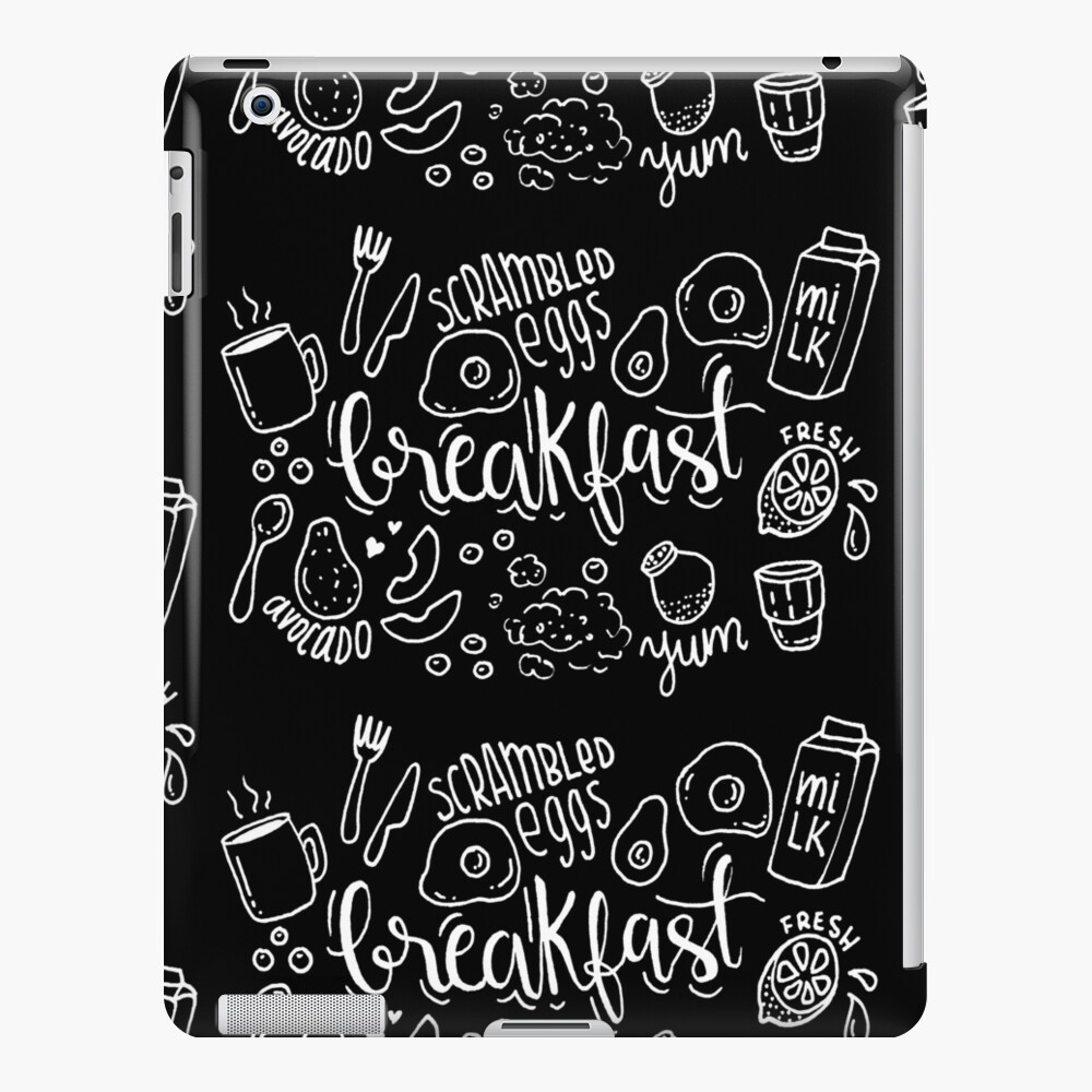 Breakfast - illustrated food pattern iPad Case & Skin