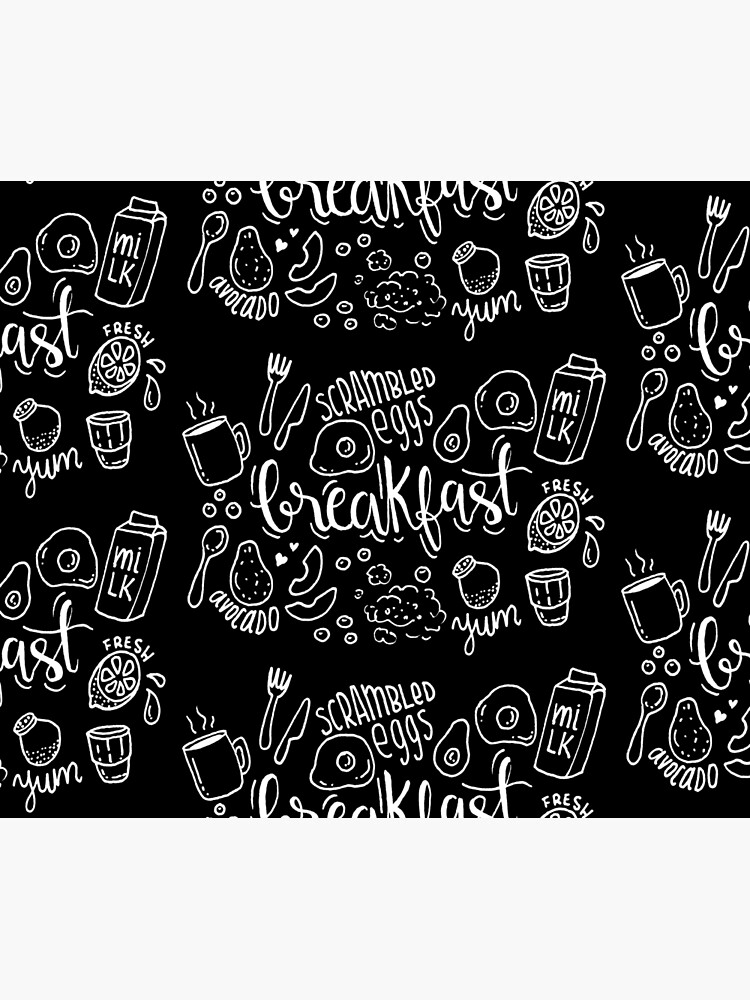 Breakfast - illustrated food pattern by mirunasfia