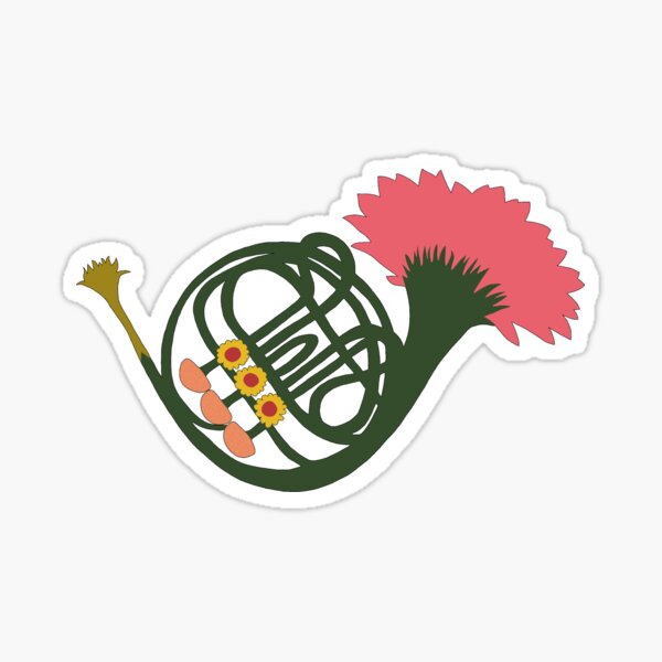 Item preview, French Horn Flowers designed and sold by mistyreneelove.