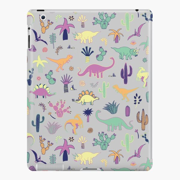 Dinosaur Desert - peach, mint and navy - fun pattern by Cecca Designs iPad Snap Case