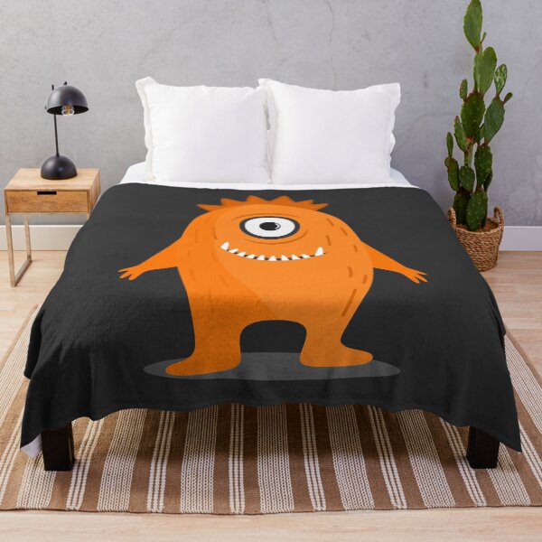 Item preview, One-Eyed Orange Monster Cute Bigfoot Monster designed and sold by cutenevil.