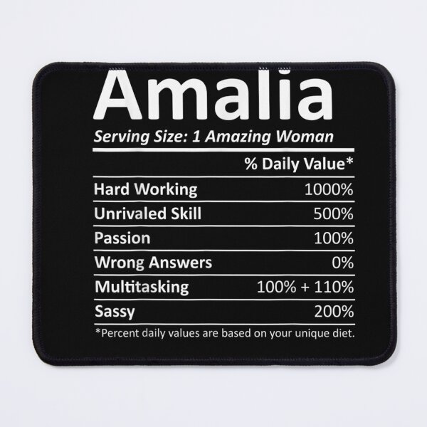 Item preview, AMALIA Nutrition Personalized Name Funny Christmas Gift Idea T-Shirt designed and sold by AnhornBlaz.