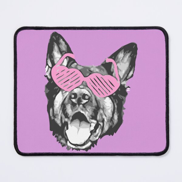 Item preview, German Shepherd Face with Pink Sunnies designed and sold by Abbysinthe.
