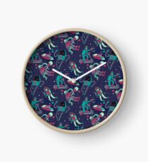 Space Warriors Pattern Clock