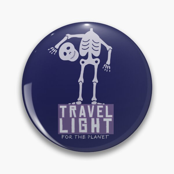 Item preview, travel light, for the planet - skeleton carries skull design designed and sold by thelivingrp.