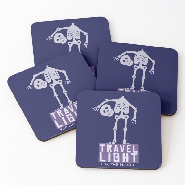 Item preview, travel light, for the planet - skeleton carries skull design designed and sold by thelivingrp.