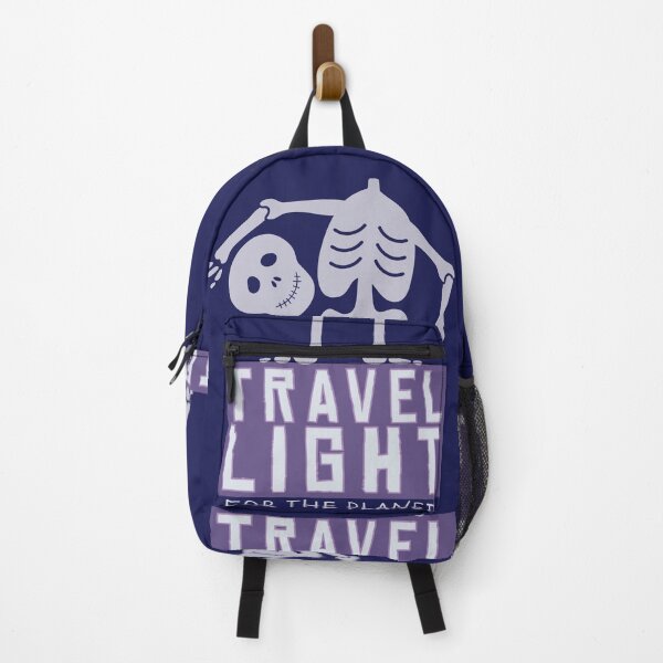 Item preview, travel light, for the planet - skeleton carries skull design designed and sold by thelivingrp.