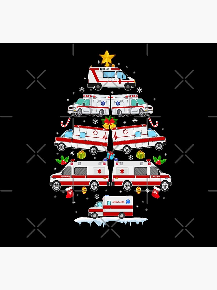 Ambulance Christmas Tree Amr Funny Ems Emt Paramedic Gift T-Shirt Ambulance Christmas Tree Amr Funny Ems Emt Paramedic Gift T-Shirt