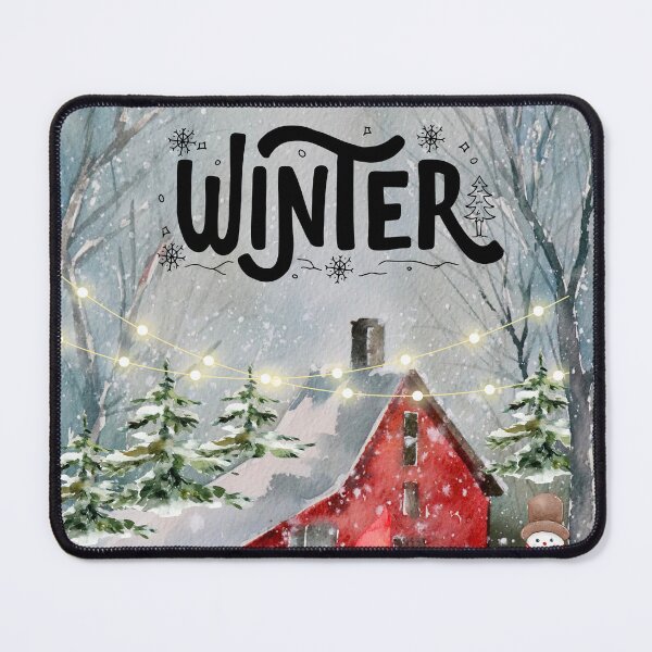 Item preview, Wintertime country house xmas with snowman designed and sold by LGMmugsdesign.
