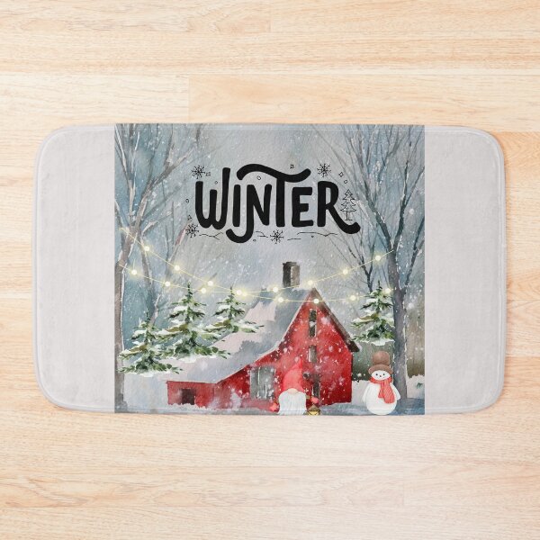 Item preview, Wintertime country house xmas with snowman designed and sold by LGMmugsdesign.