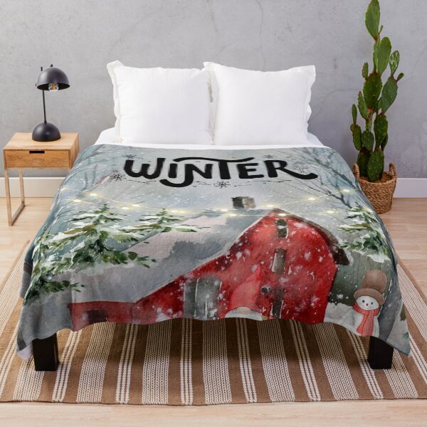 Item preview, Wintertime country house xmas with snowman designed and sold by LGMmugsdesign.