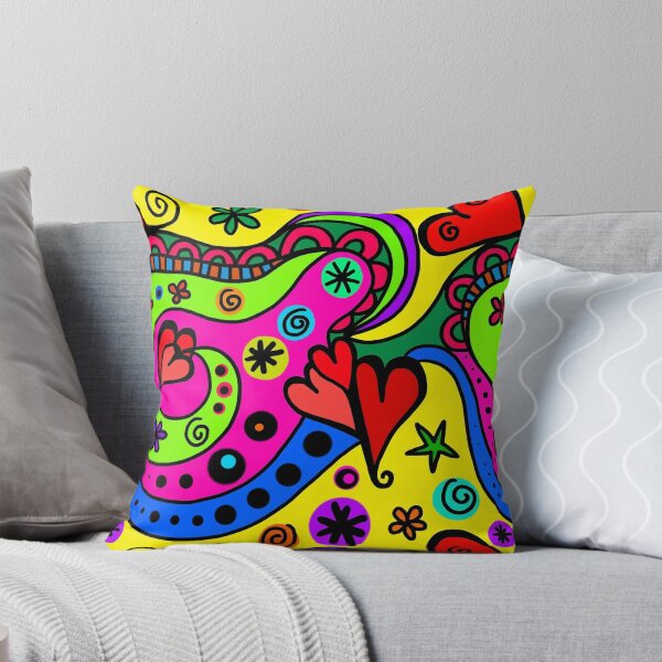 Item preview, Fun Colorful Heart Flower Pattern designed and sold by Draculaura2009.