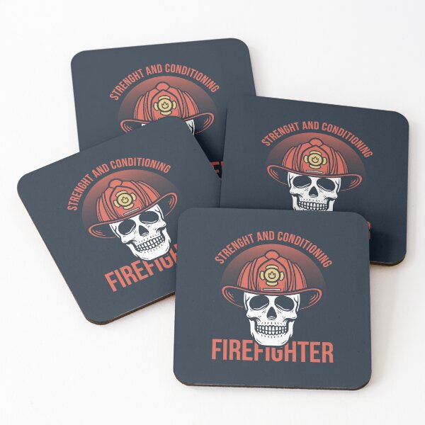 Item preview, Firefighter Skull Smiling Face Illustration designed and sold by rukurustudio.