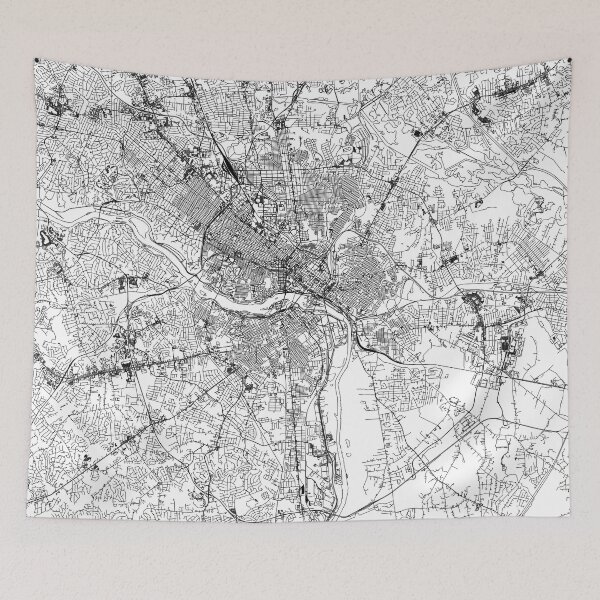 Item preview, Richmond White Map designed and sold by multiplicitymap.