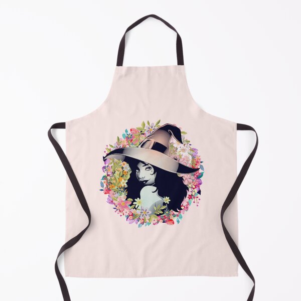 Item preview, Floral Witch Halloween print (Pink) designed and sold by CreepyCurator.
