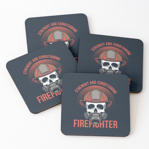 Item preview, Firefighter Skull Face Wearing a Respirator Mask Illustration designed and sold by rukurustudio.