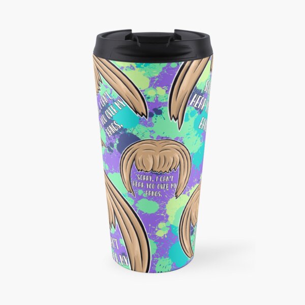 Bangs and Splatter Paint Pattern Travel Coffee Mug