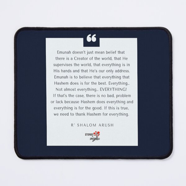 Item preview, Emunah means everything that Hashem does is for the best. Thank you Hashem. Religious quote designed and sold by Stories To Inspire - Motivational Jewish Quotes.