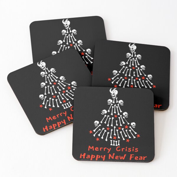 Item preview, Merry Crisis and a Happy new fear ugly Christmas tree designed and sold by Popalt.