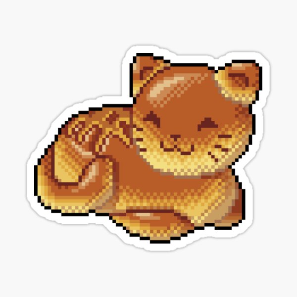 Pixel Bread Cat Sticker