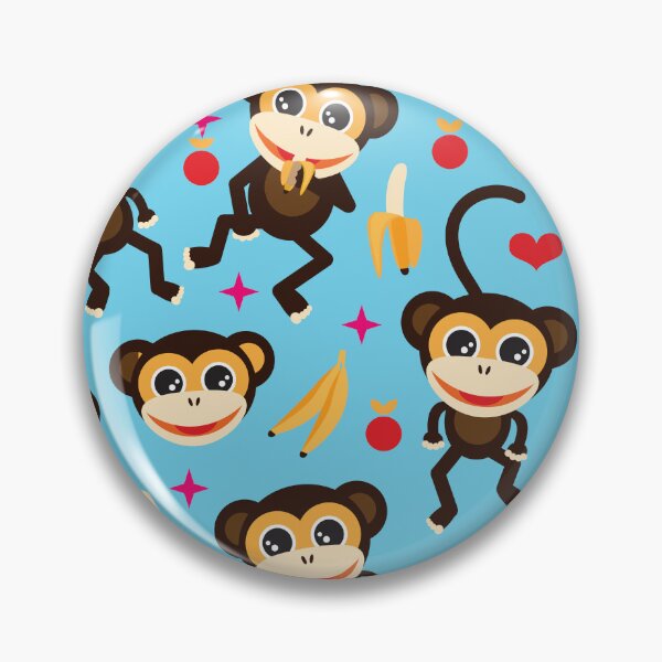 Item preview, Monkeys Go Bananas - BLue designed and sold by Rainbows Galore.