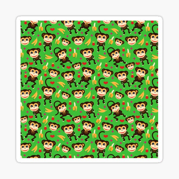 Item preview, Monkeys Go Bananas - Green designed and sold by Rainbows Galore.