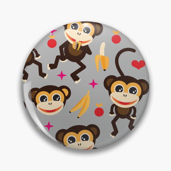 Item preview, Monkeys Go Bananas - Grey designed and sold by Rainbows Galore.
