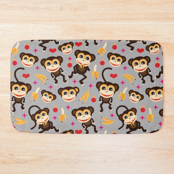 Item preview, Monkeys Go Bananas - Grey designed and sold by Rainbows Galore.